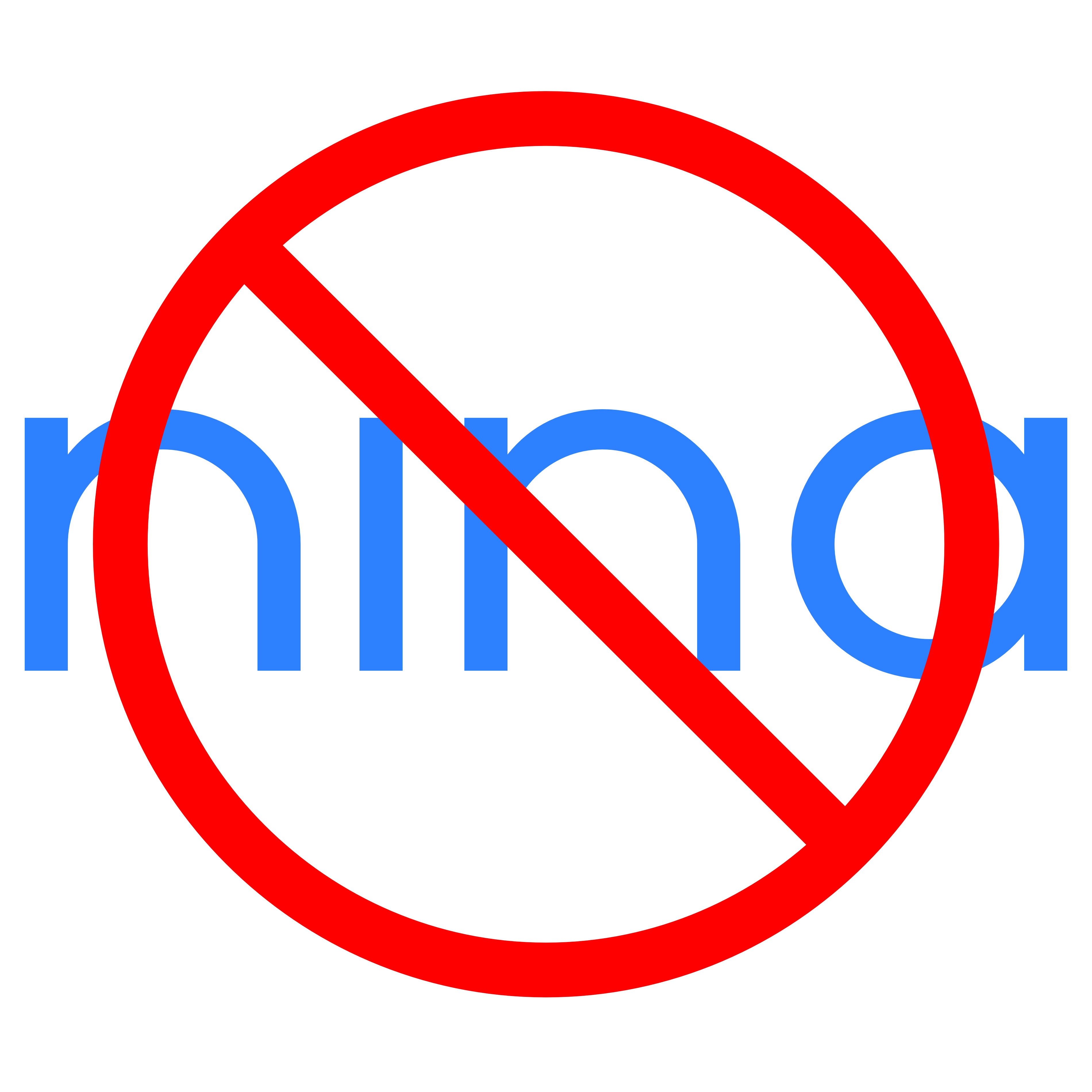 Nina Protocol logo with an Anti sign over it